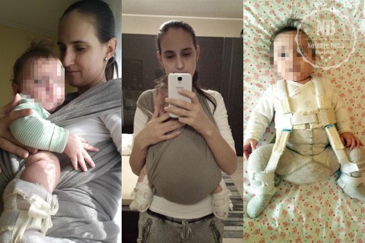 S nošenjem u marami svaka beba lakše podnese Pavlikove remenčiće (na fotografiji je Nikolina Kovačić s kćeri)