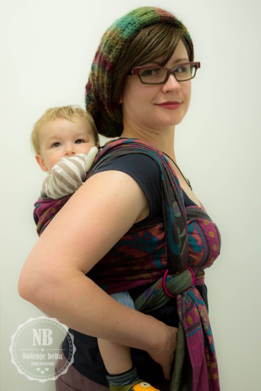 Marama Didymos Orient (Fairytale; Märchen) vel. 6 s 2 prstena M vel. u vezu BWCC sa "sweetheart" završetkom