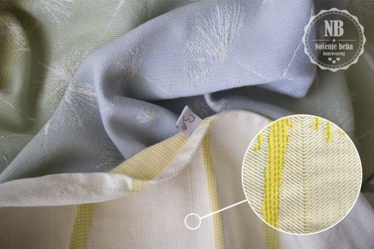 Ono po čemu je BabyMonkey specifičan jest promjena smjera tkanja od sredine marame: potka je preokrenuta. 