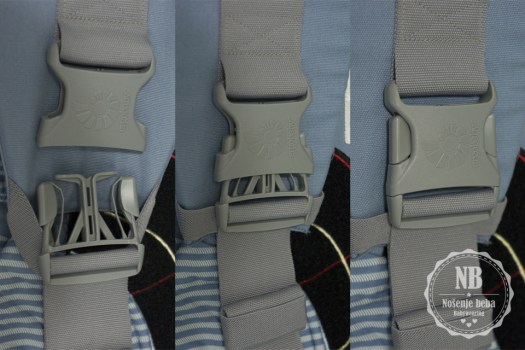 Klasične tvrde Ergove kopče koje za njih proizvodi Duraflex. Kao i na dosadašnjim modelima nosiljki kopča treba sjesti do kraja kako bi napravila