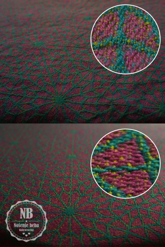 Razlika između poravnanja i opuštenost vlakana i tkanja ispeglane i neispeglane marame. 