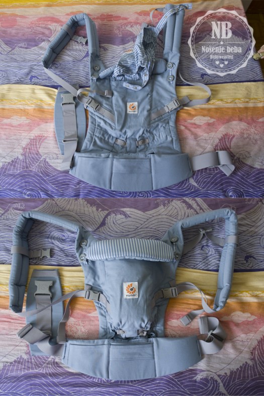 ERGObaby ADAPT prilagođen velikom gegaču ili gegačici koja već trči uokolo i majušnom novorođenčetu.