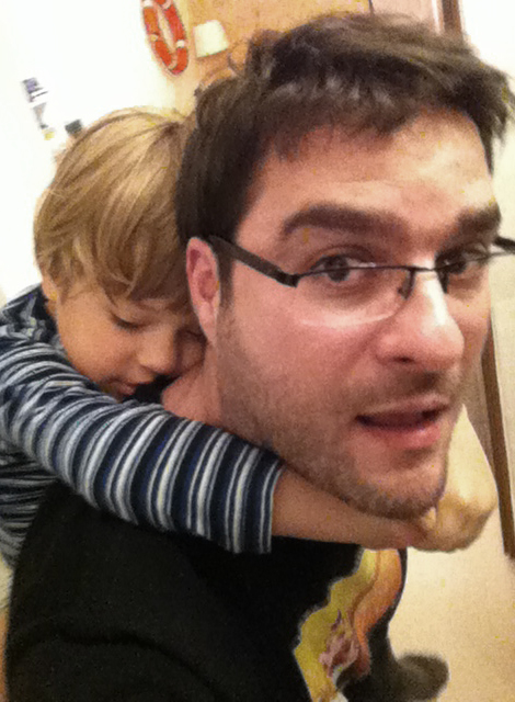 Dimitrije Vuk Veličković sa sinom