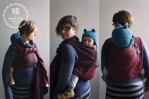 Soul Slings Imperial tkana marama (vel. 7) u vezu WDHwCCCB (Wendy's double hammock with a  candy cane chest belt). Ovaj vez odlično pokazuje pravu i krivu stranu. 