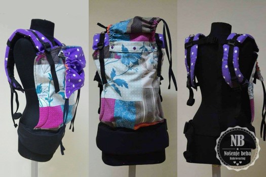 Meka oblikovana nosiljka koju je sašila šivalica Mirna (zMajčice, BiH) prema nekim izmjenama do kojih smo zajednički došle testiranjem. (Recenzija uskoro!)
