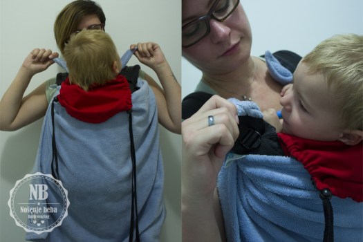 Topla dekica može poslužiti umjesto zimske navlake za nosiljku. 