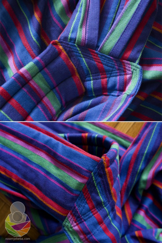 Kriva strana naramenice (gore) i prava strana naramenice (dolje). Pohvalno jest što gđa Jelena nije štedjela na maštovito izvedenom pojačanju.