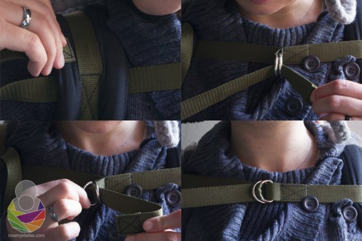 Poprečni remenčič s prstenima. 