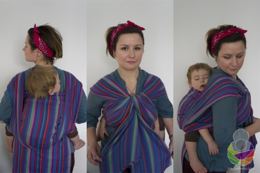 Gotovo sve ukrasne završetke koje možete zamisliti sa tkanom maramom možete izvesti i s podegijem. Podegi je ovdje vezan na tradicionalniji način. 