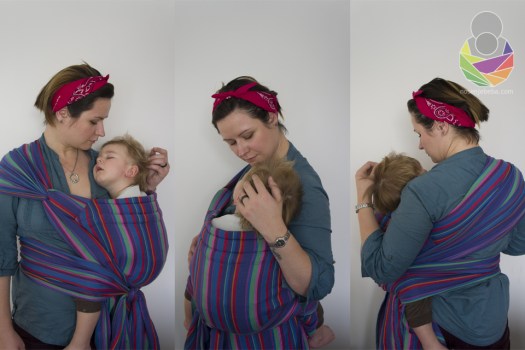 Ovdje sam Tabitin podegi vezala na boku kao dugu tkanu maramu u vezu Robin's. 