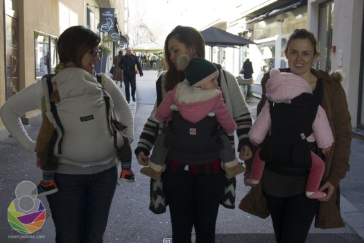 Slijeva na desno: usporedba panela s bebama. Isara toddler (25 mj.), Ruckeli (12 mj.), Ergobaby 360 (10 mj.)