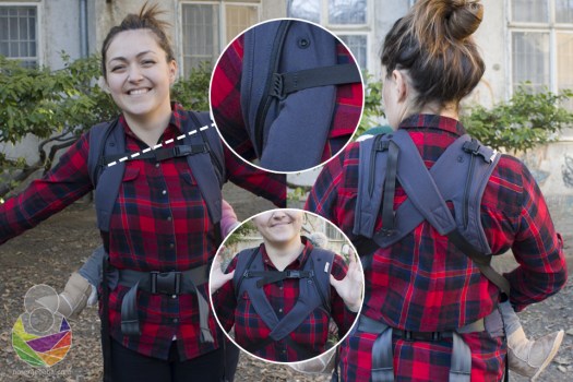 Mada to nije navedeno u uputama Kristina je pokušala i križati naramenice kako bi joj nošenje na leđima u SLIM modelu bilo udobnije.